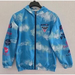 Born Fly Windbreaker Jacket Youth L 14/16 Multicolor Graphic Streetwear Y2K